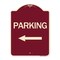 Signmission Parking With Left Arrow Heavy-Gauge Aluminum Architectural Sign, 24" x 18", BU-1824-24624 A-DES-BU-1824-24624 - alternate 1